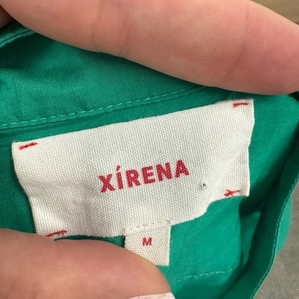 Xirena Green Topaz Arly Cotton & Silk Mini Dress, size M - Picture 7 of 7